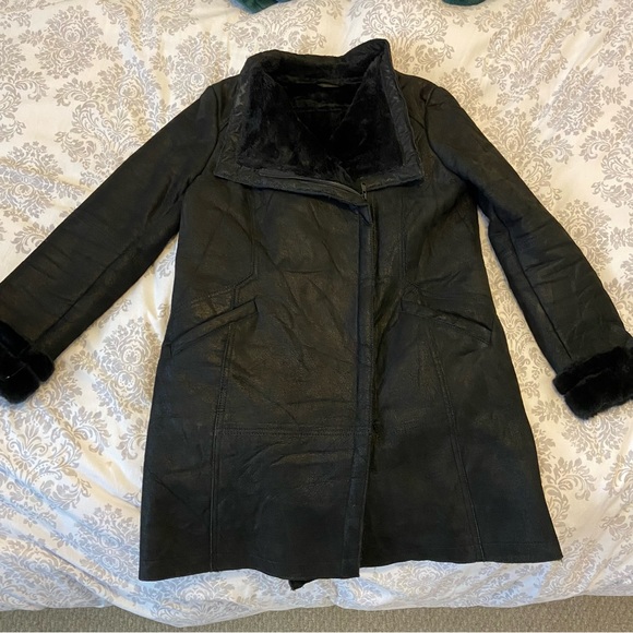 DANIER leather, brushed suede Sherpa style jacket - Picture 2 of 6